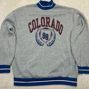 SHEIN Crewneck Colorado Sweater in Heather Grey